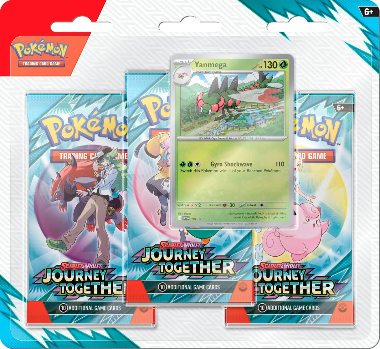 Pokemon - Scarlet & Violet: Journey Together - 3 Pack Blister (Yanmega)