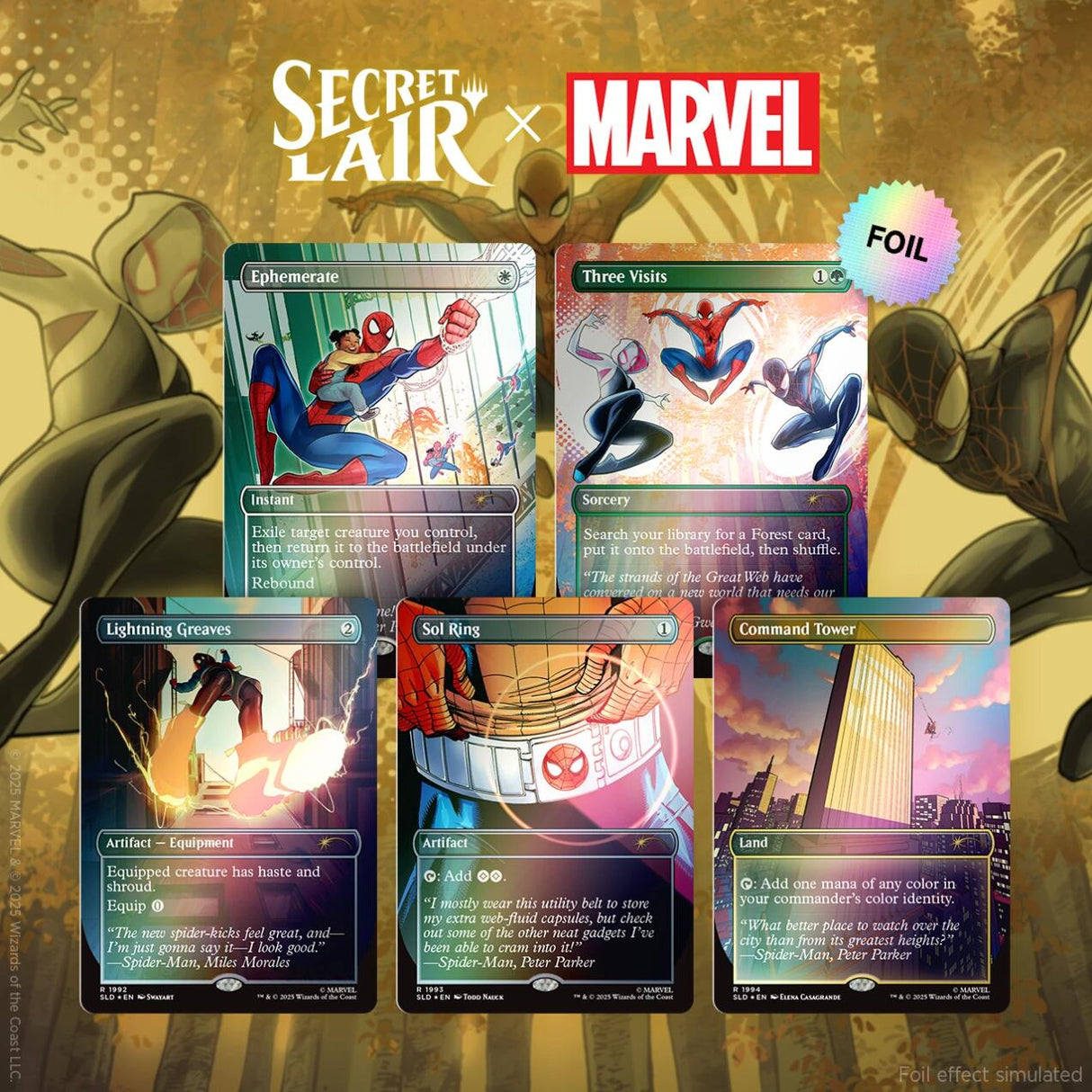 Secret Lair Drop: Secret Lair x Marvel's Spider-Man: Heroic Deeds (Rainbow Foil Edition)
