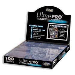 Ultra Pro: 9 Pocket Platinum Trading Card Pages (100)