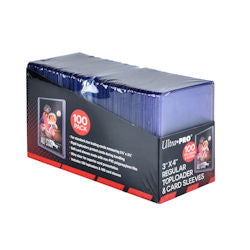 TOPLOADS 3X4 REGULAR WITH SLEEVES (100 toploaders & 100 penny sleeves)