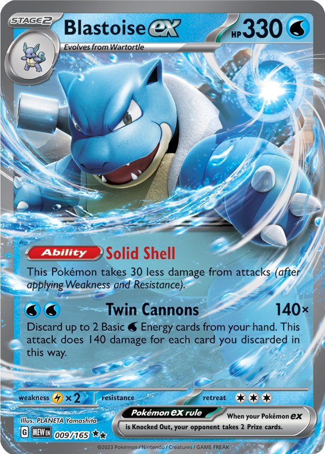 Blastoise ex (009/165) [Scarlet & Violet 151] – Dungeon Comics & Cards
