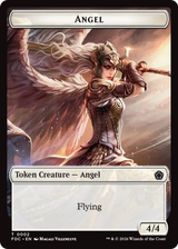 Angel (0002) // Clue Double-Sided Token [Foundations Commander Tokens]