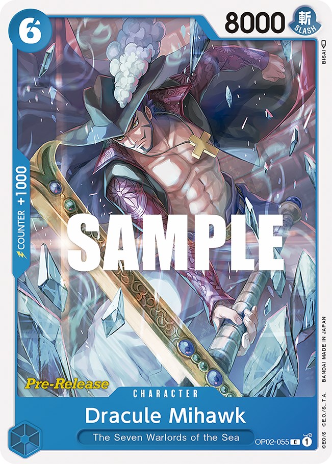 Dracule Mihawk [Paramount War Pre-Release Cards] op02-055
