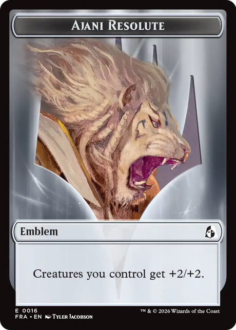 Ajani's Pridemate // Ajani Resolute Double-Sided Token [Reality Fracture Tokens]