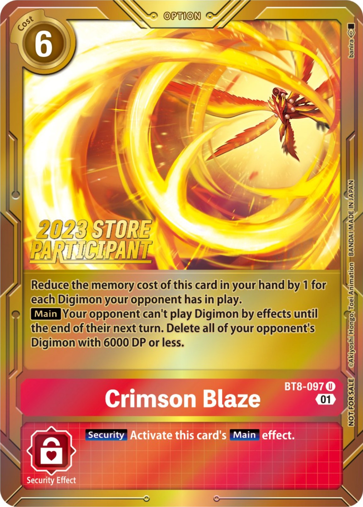 Crimson Blaze [BT8-097] (2023 Store Participant) [New Awakening]