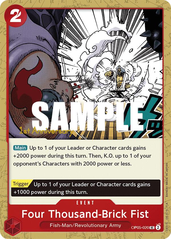Four Thousand-Brick Fist [Awakening of the New Era: 1st Anniversary Tournament Cards] op05-020