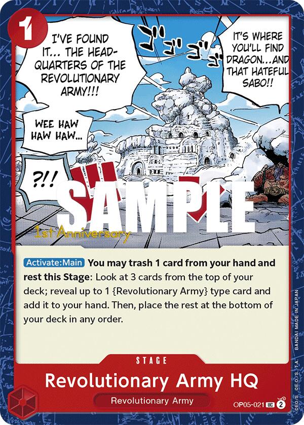 Revolutionary Army HQ [Awakening of the New Era: 1st Anniversary Tournament Cards] op05-021