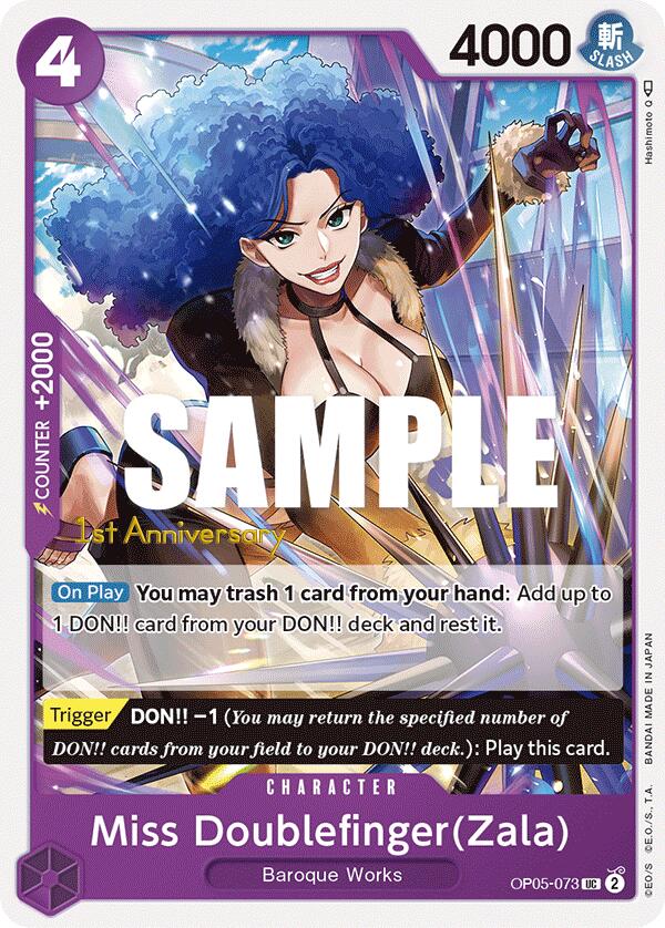 Miss Doublefinger(Zala) [Awakening of the New Era: 1st Anniversary Tournament Cards] op05-073