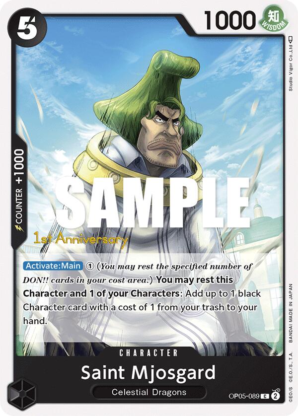 Saint Mjosgard [Awakening of the New Era: 1st Anniversary Tournament Cards] op05-089