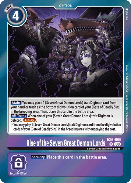 digimon gate cards Rise of the Seven Great Demon Lords [EX6-069] [Infernal Ascension] –  Dungeon Comics & Cards