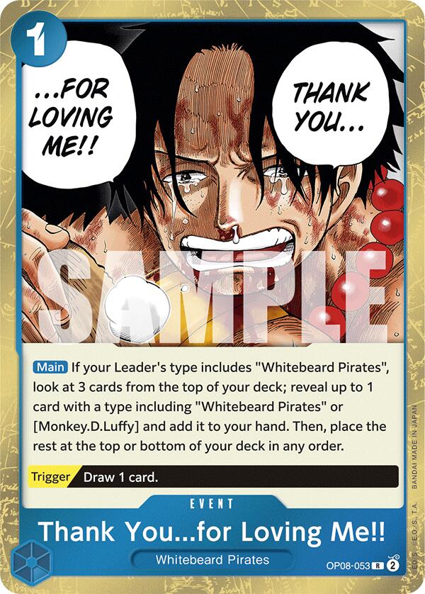 Thank You...for Loving Me!! [Two Legends] op08-053