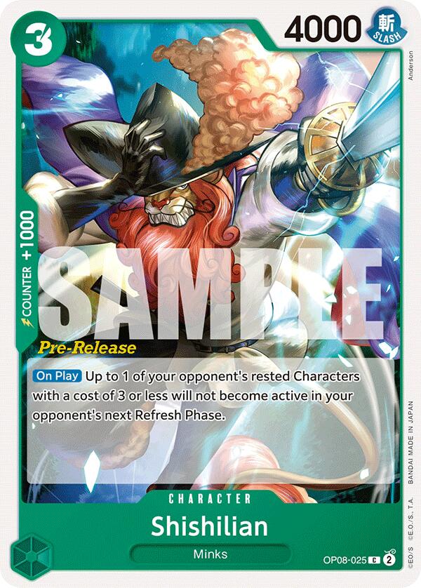 Shishilian [Two Legends Pre-Release Cards] op08-025