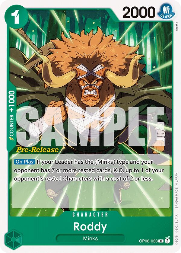 Roddy [Two Legends Pre-Release Cards] op08-033