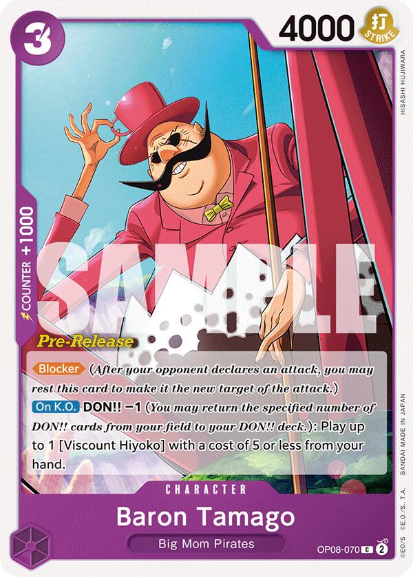 Baron Tamago [Two Legends Pre-Release Cards] op08-070