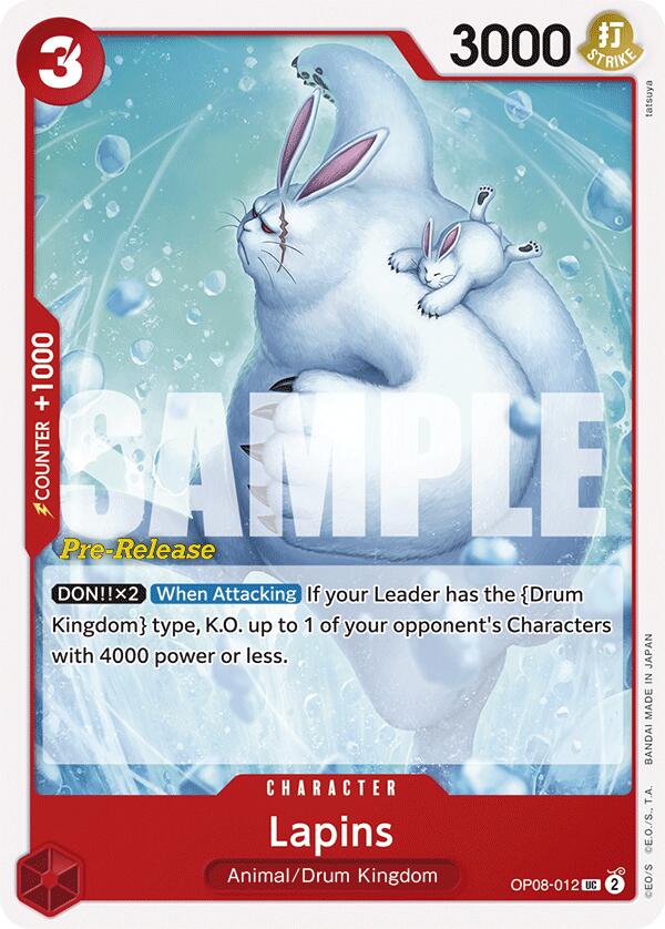 Lapins [Two Legends Pre-Release Cards] op08-012