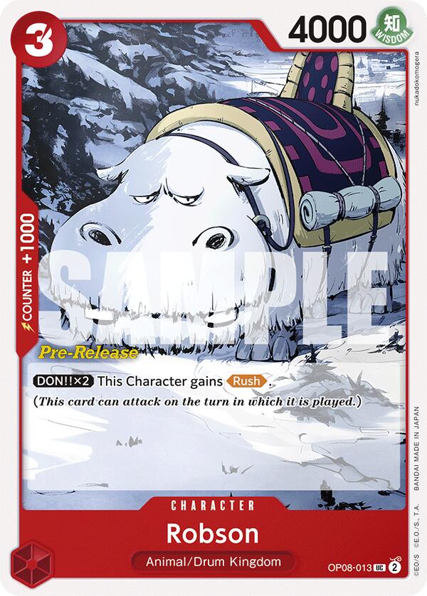 Robson [Two Legends Pre-Release Cards] op08-013