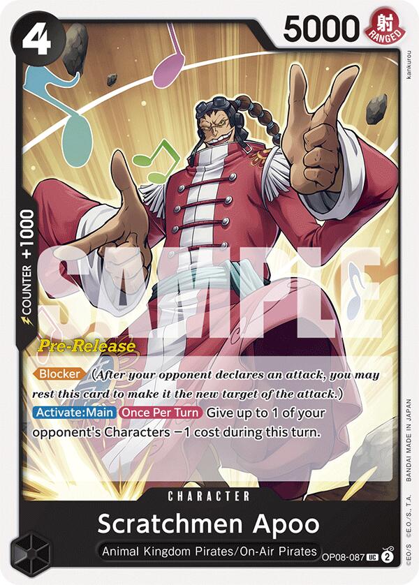 Scratchmen Apoo [Two Legends Pre-Release Cards] op08-087