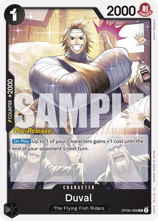 Duval [Two Legends Pre-Release Cards] op08-088
