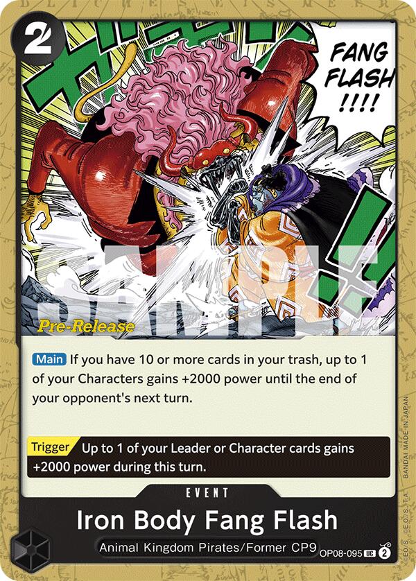 Iron Body Fang Flash [Two Legends Pre-Release Cards] op08-095