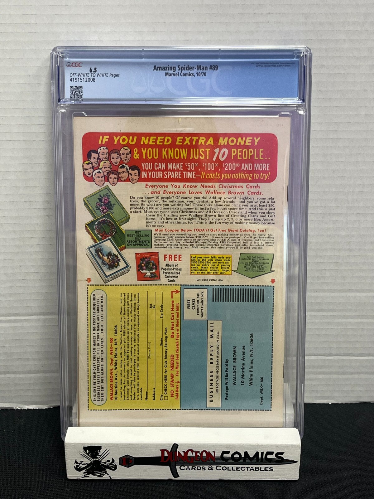 Amazing Spider-Man # 89 CGC 6.5 - Doctor Octopus App Marvel 1970 [EM2]