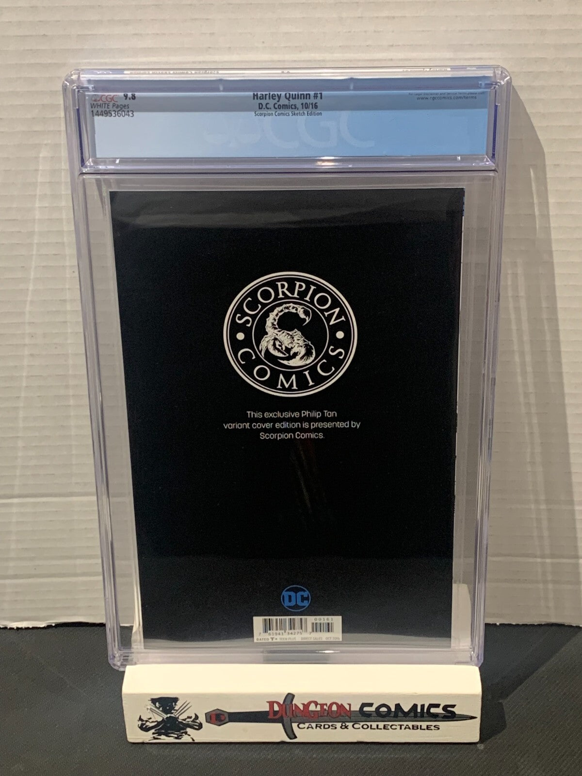 Harley Quinn # 1 CGC 9.8 Scorpion Comics Sketch Edition DC 2016 [GC41]