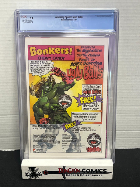 Amazing Spider-Man # 288 CGC 9.8 - Gang War Ends 1987 [EM2]