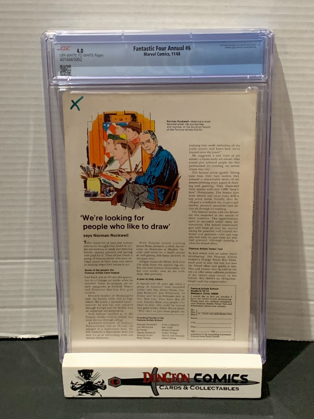 Fantastic Four King Size # 6 CGC 4.0 Marvel 1968 1st App Of Annhilus [GC31]