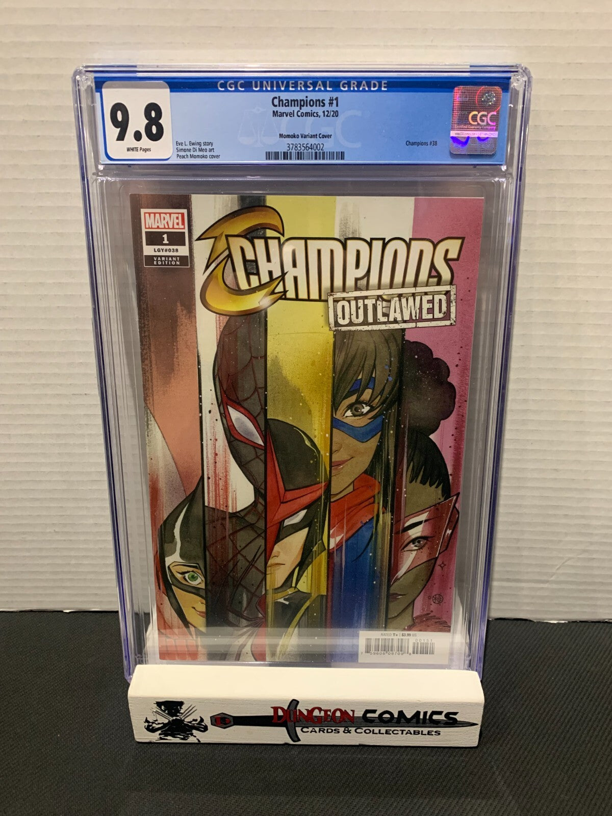 Champions Outlawed # 1 Momoko 1:50 Variant Cover CGC 9.8 Marvel 2020 [GC41]