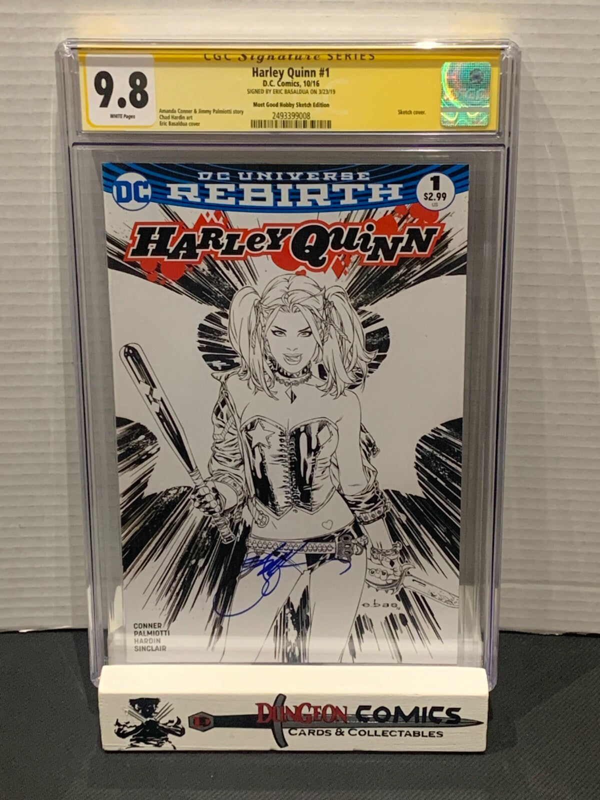 Harley Quinn # 1 CGC 9.8 Most Good Hobby Sketch Edition DC 2016 SS [GC42]