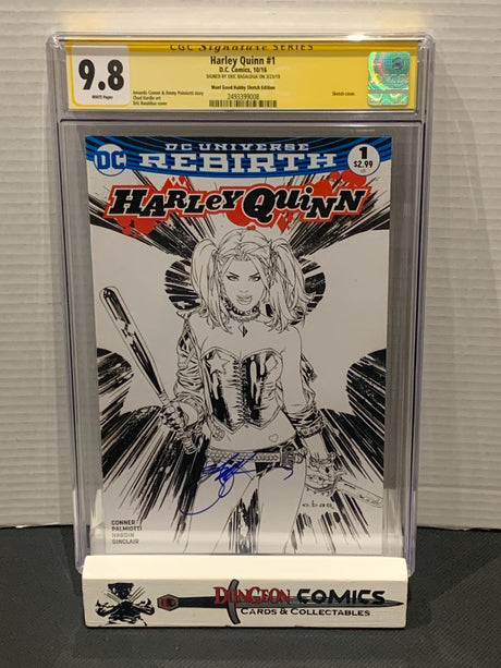 Harley Quinn # 1 CGC 9.8 Most Good Hobby Sketch Edition DC 2016 SS [GC42]