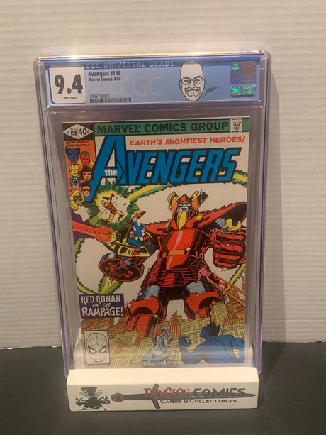 Avengers # 198 CGC 9.4 Marvel 1980 George Perez Custom Label [GC1]