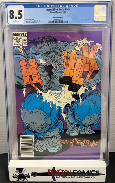 Incredible Hulk # 345 Newsstand CGC 8.5 Marvel 1988 Todd McFarlane [CR]