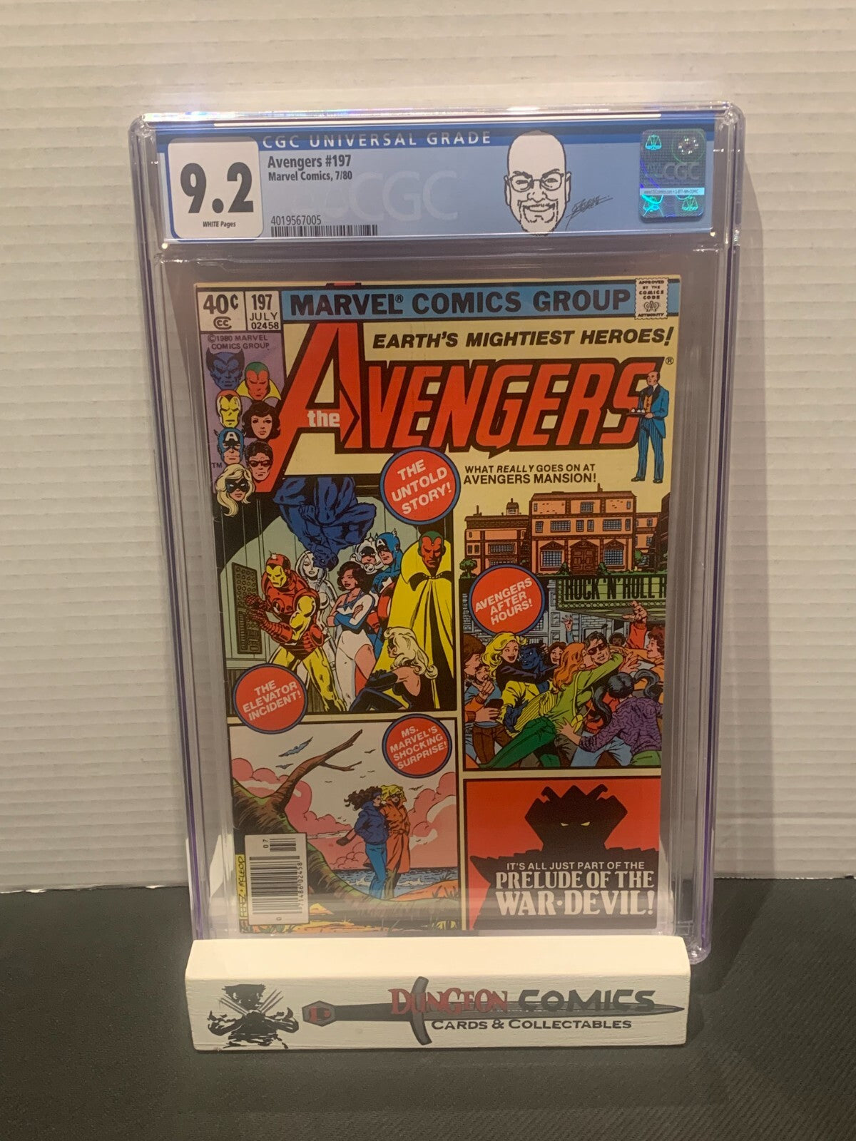 Avengers # 197 CGC 9.2 Marvel 1980 George Perez Custom Label [GC1]