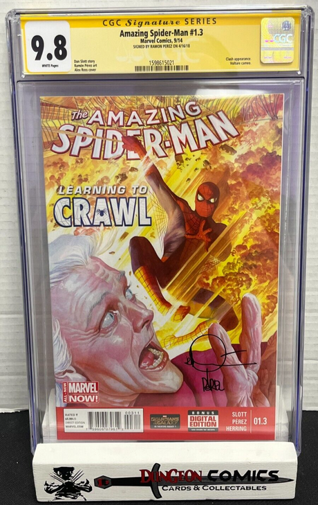 The Amazing Spider-Man # 1.3 Cover A CGC 9.8 2014 SS Ramon Perez [GC18]