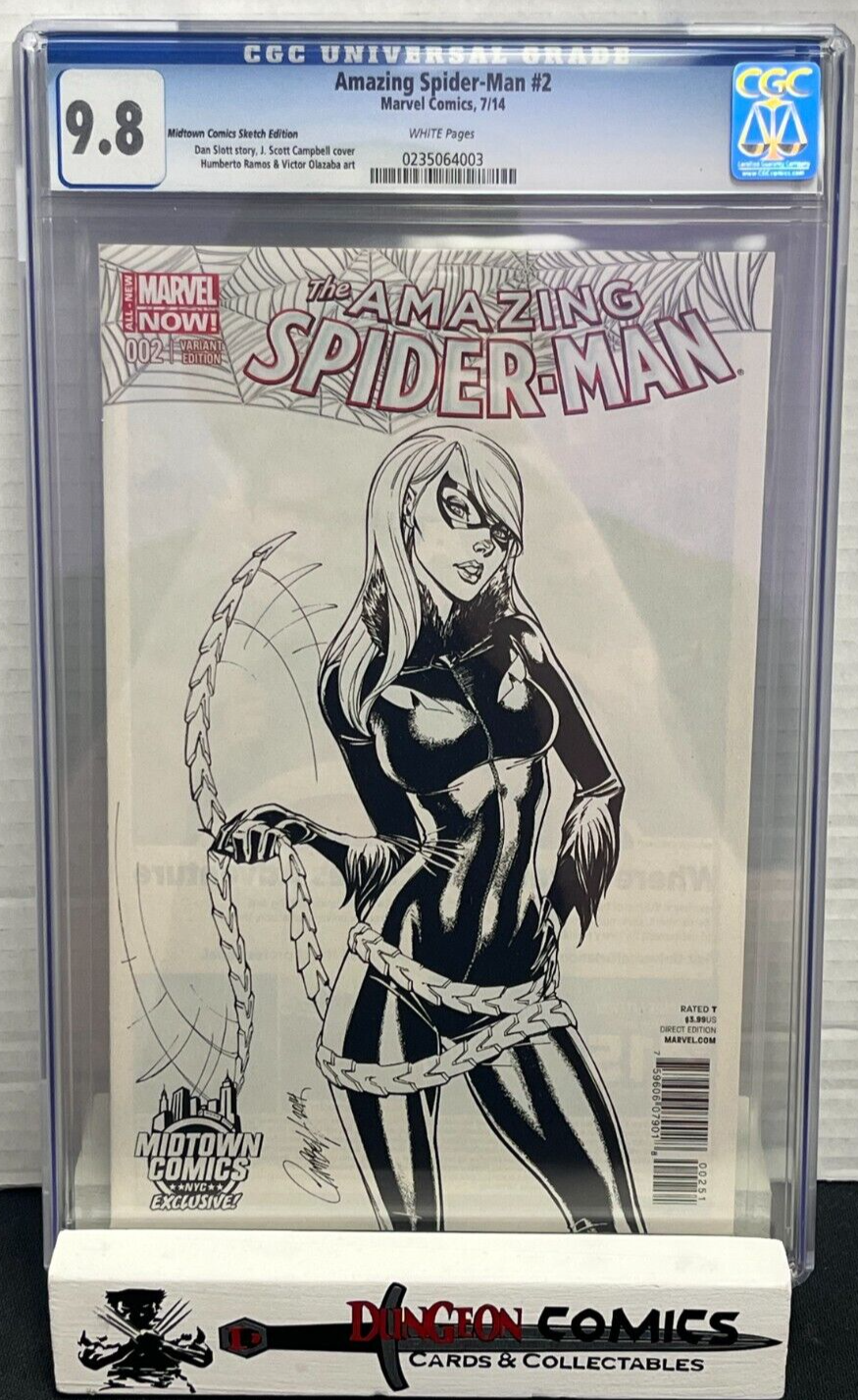 The Amazing Spider-Man # 2 Midtown Comics Sketch Variant CGC 9.8 2014 [GC20]