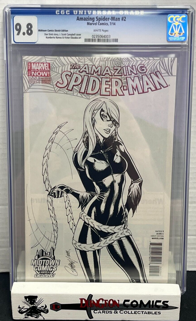 The Amazing Spider-Man # 2 Midtown Comics Sketch Variant CGC 9.8 2014 [GC20]