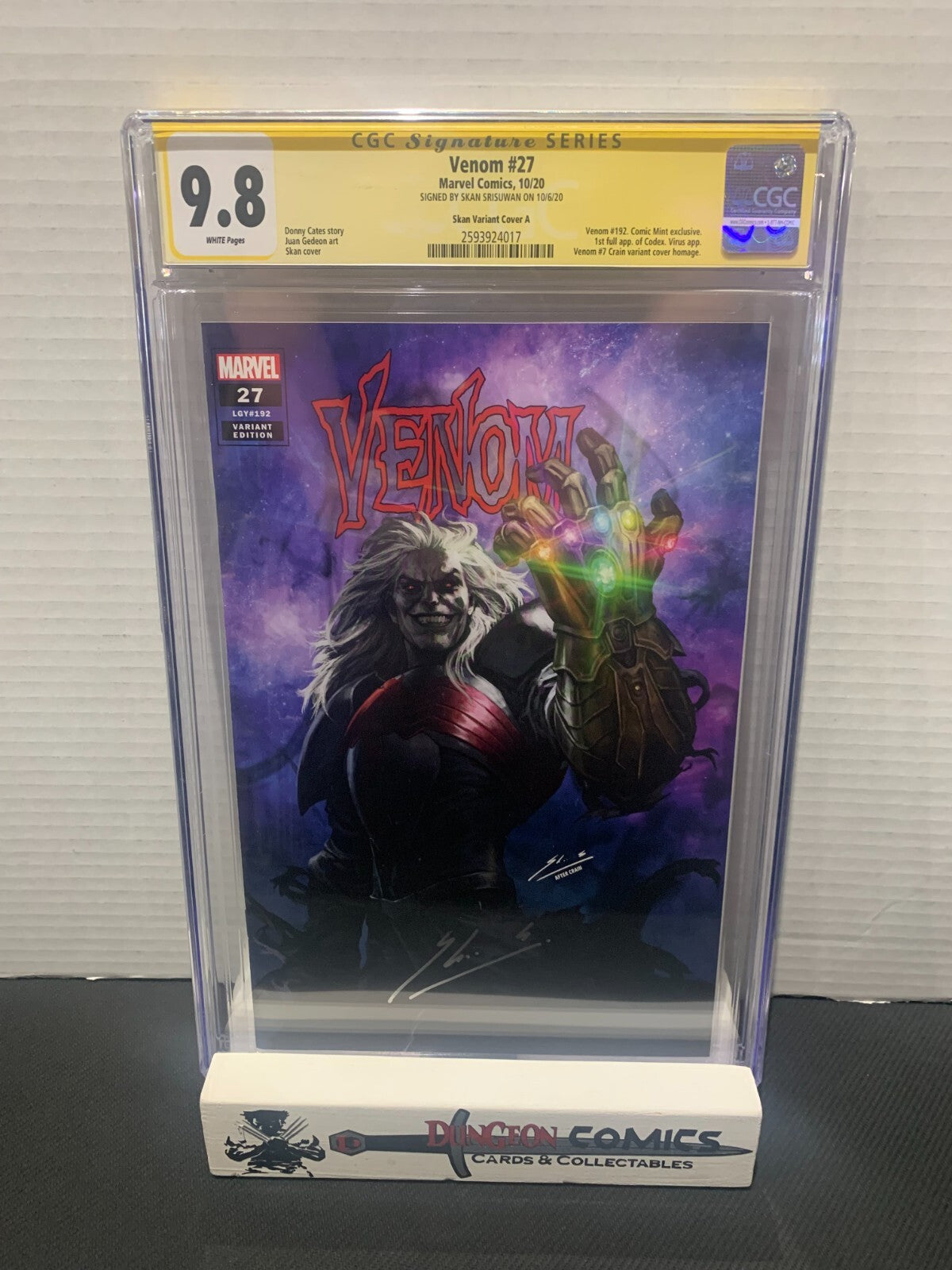 Venom # 27 Skan Variant Cover A CGC 9.8 2018 SS Skan Srisuwan [GC40]