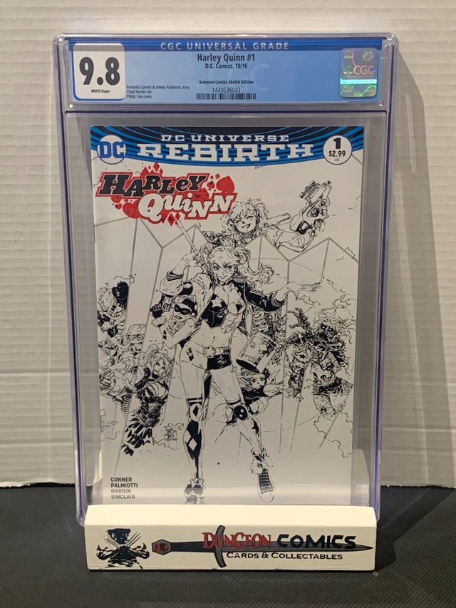 Harley Quinn # 1 CGC 9.8 Scorpion Comics Sketch Edition DC 2016 [GC41]