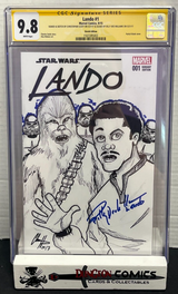 Star Wars Lando # 1 Sketch Cover CGC 9.8 2015 SS Billy Dee Williams [GC19]