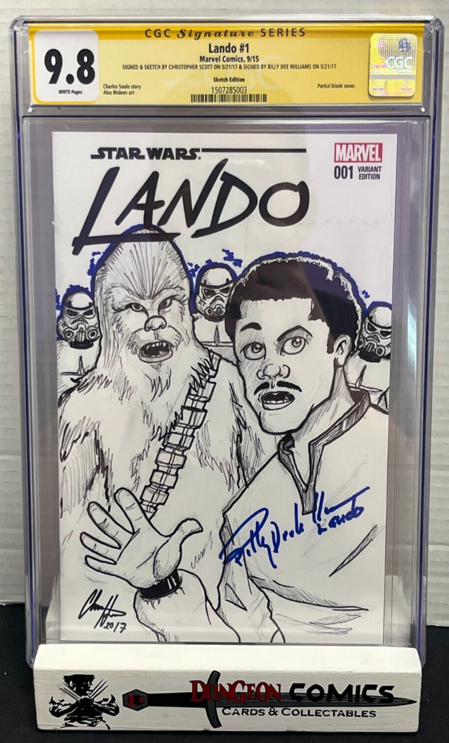 Star Wars Lando # 1 Sketch Cover CGC 9.8 2015 SS Billy Dee Williams [GC19]
