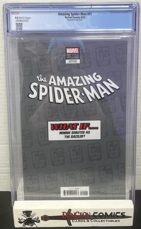 The Amazing Spider-Man # 51 B&W 1:100 Disney Variant CGC 9.6 Marvel 2024 [GC23]