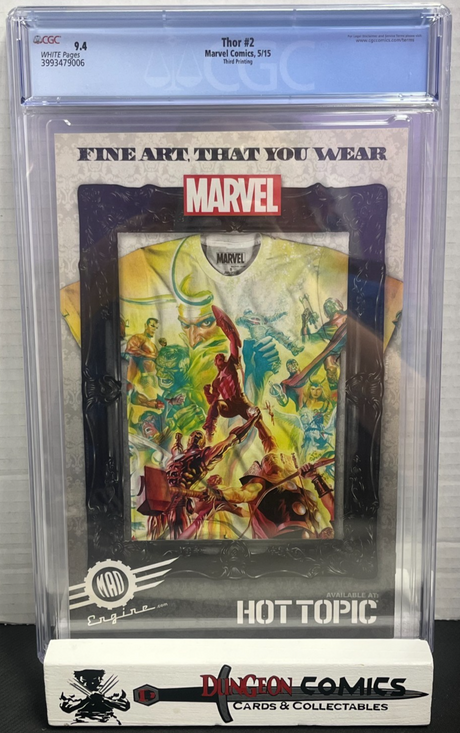Thor # 2 Variant 3rd Print CGC 9.4 Marvel 2015 1st App Jane Foster as Thor [CR]