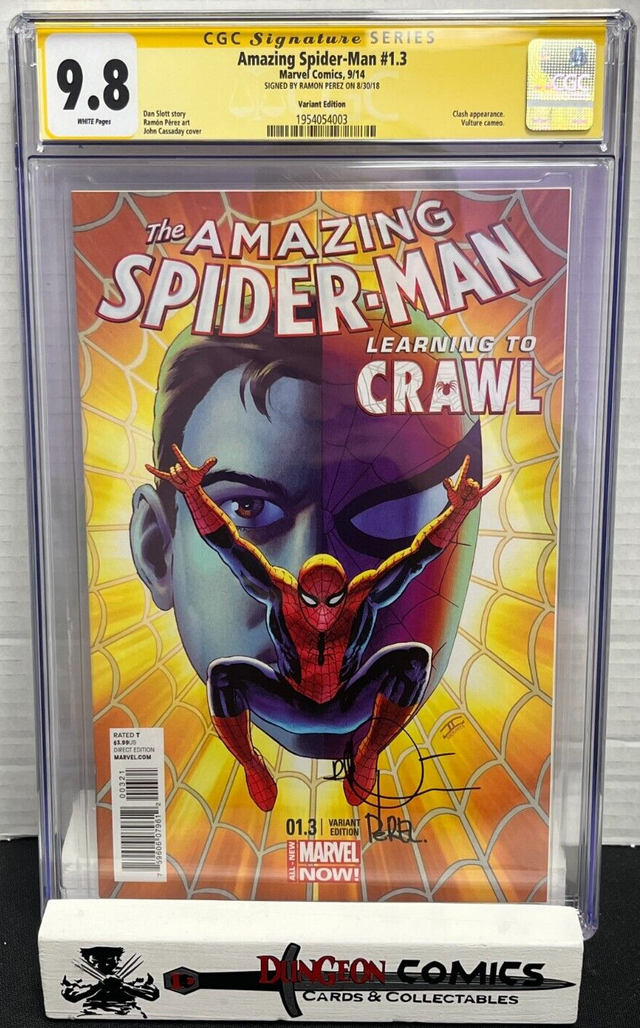 The Amazing Spider-Man # 1.3 Variant Cover CGC 9.8 2014 SS Ramon Perez [GC18]