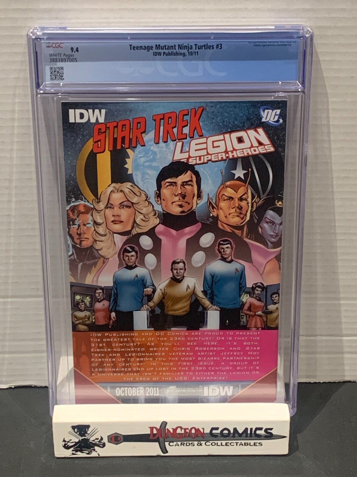 Teenage Mutant Ninja Turtles # 3 Cover A 1st Printing CGC 9.4 IDW 2011 [GC28]