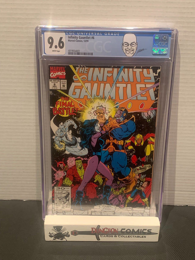 Infinity Gauntlet # 6 CGC 9.6 Marvel 1991 George Perez Label [GC1]