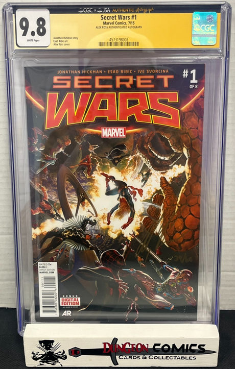 Secret Wars # 1 Cover A 2015 CGC JSA Alex Ross 9.8 [GC30]