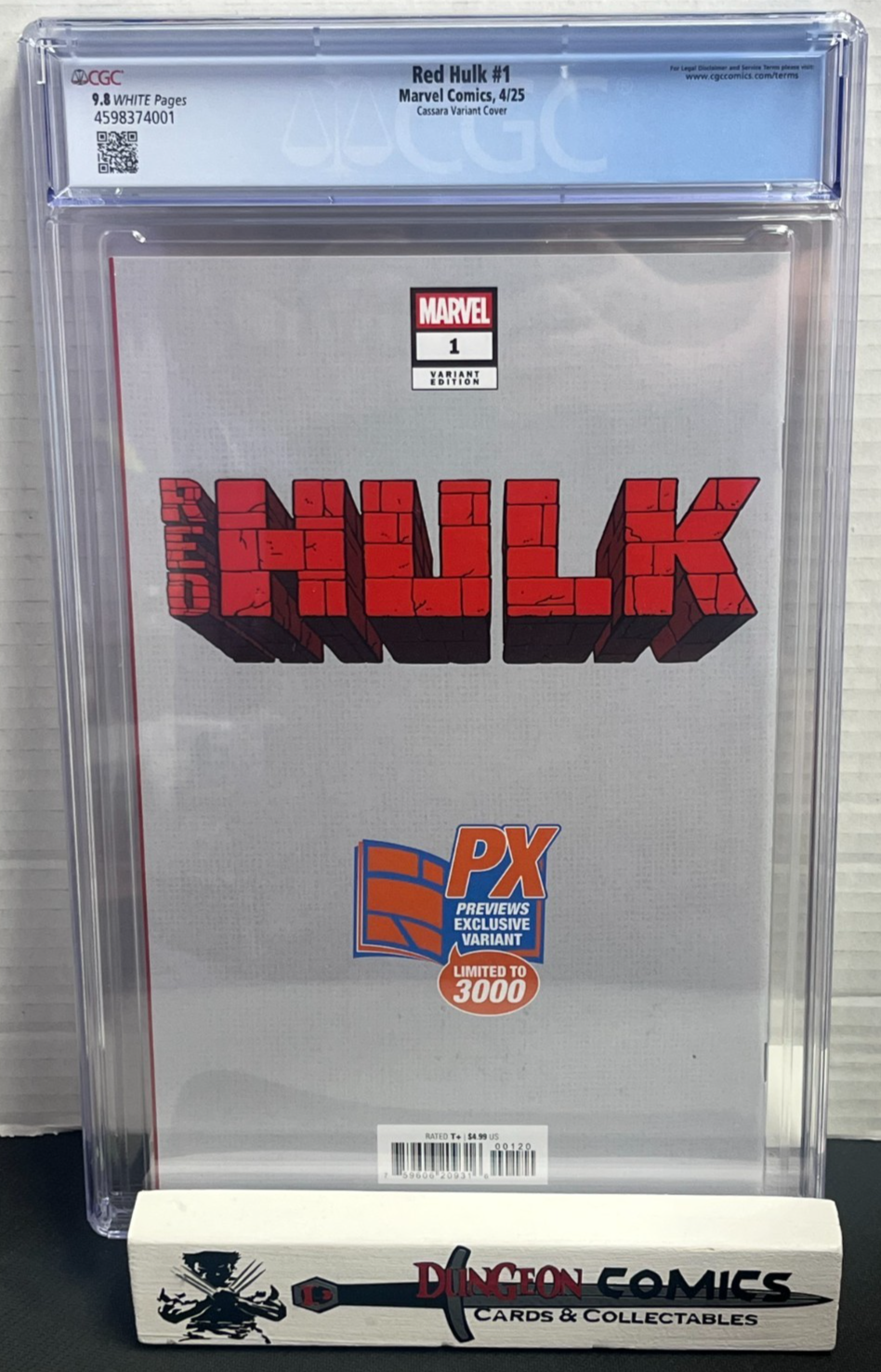 Red Hulk # 1 Cassara Variant Cover CGC 9.8 Marvel 2025 [GC13]