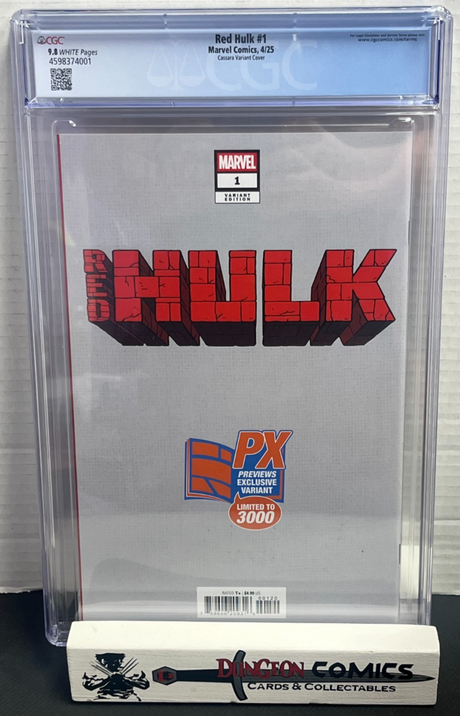 Red Hulk # 1 Cassara Variant Cover CGC 9.8 Marvel 2025 [GC13]