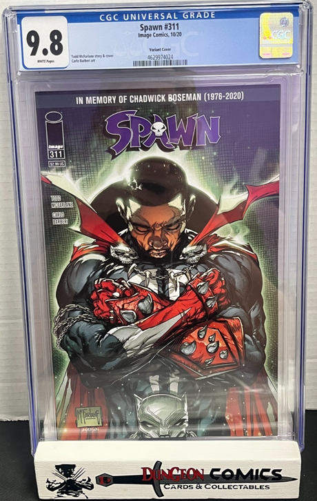 Spawn # 311 Chadwick Boseman Tribute Variant Cover CGC 9.8 Image [CR]