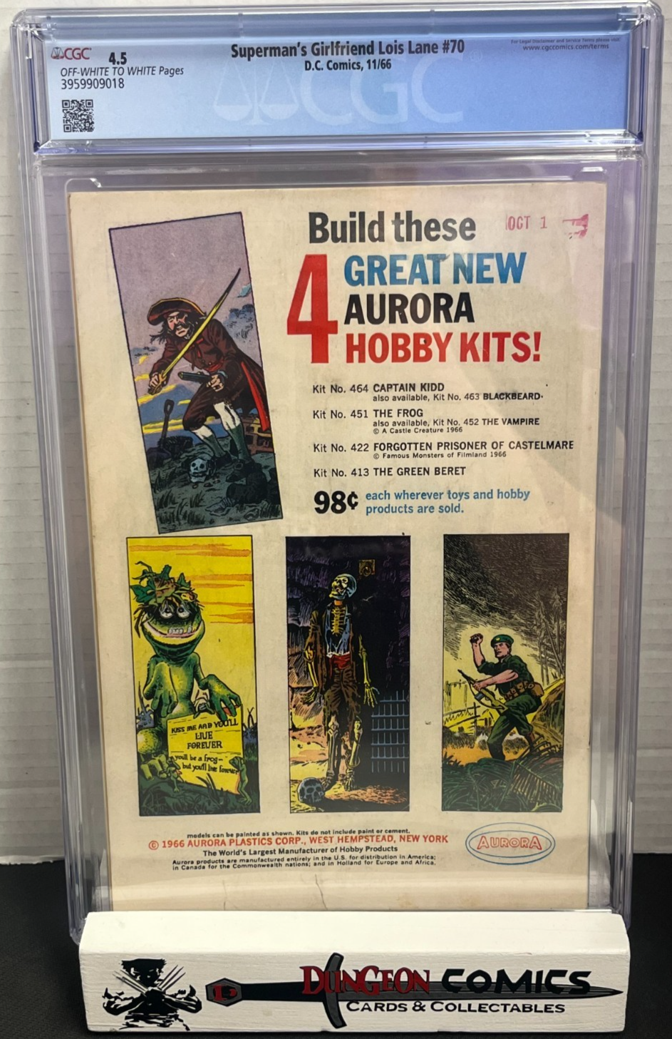 Superman's Girlfriend Lois Lane # 70 CGC 4.5 DC 1966 1st Silver Age Catwoman[CR]